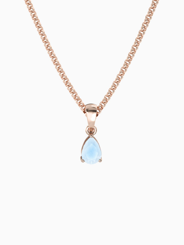 Laura Necklace (Moonstone) - Rose Gold Plated