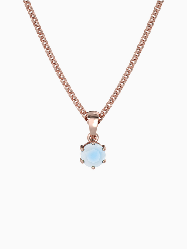 Bianca Necklace (Moonstone) - Rose Gold Plated