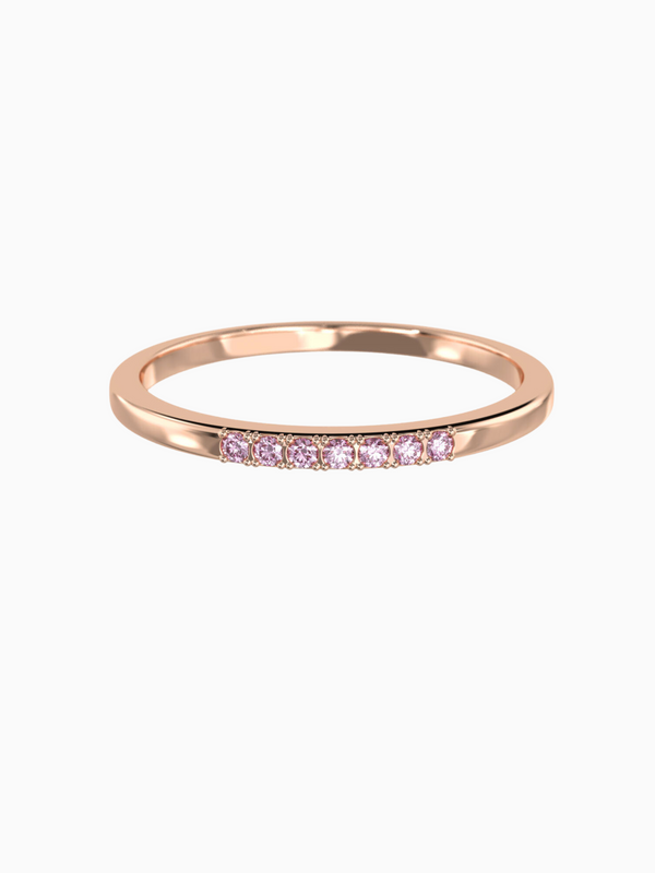 Esther Ring (Pink Sapphire) - Rose Gold Plated