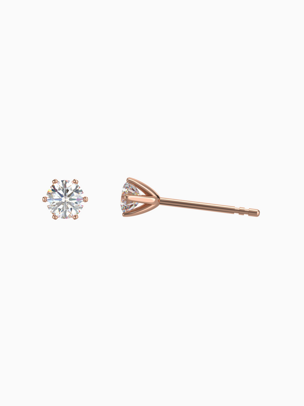 Diamond Amber Earrings - 18K Rose Gold