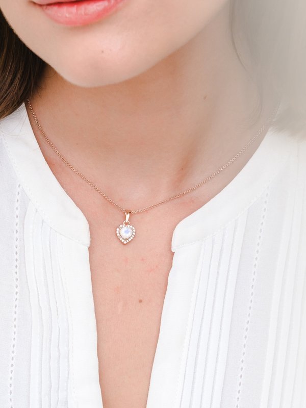 Leanne Necklace (Moonstone) - Rose Gold Plated