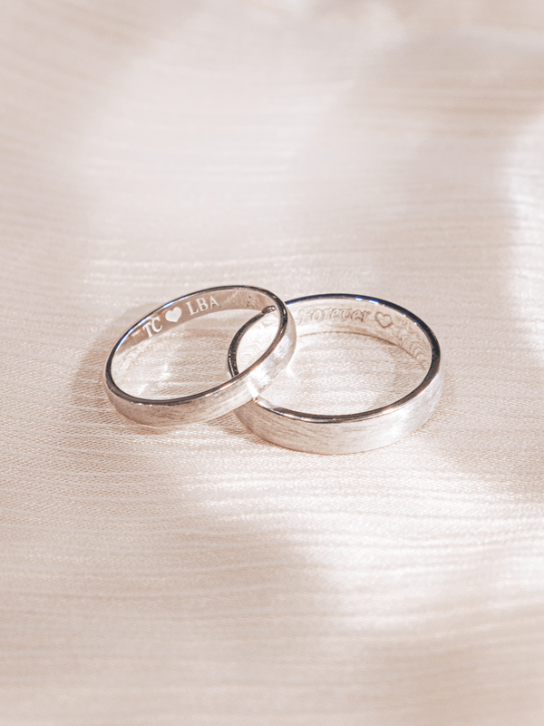Plain / Engraved Matte Ring - Hers