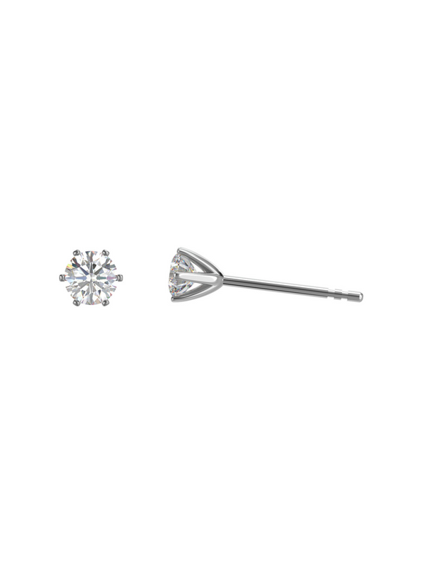 Diamond Amber Earrings - Platinum