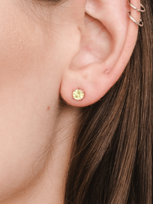 Lynn Earring (Peridot) - Rose Gold Plated