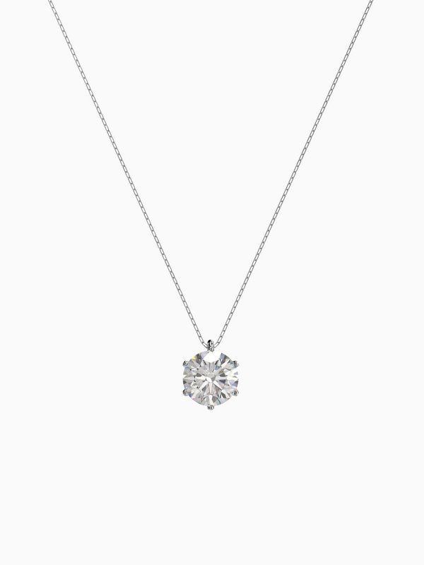 Diamond Amber Necklace - Rose Gold