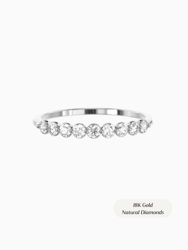 Bailey Ring (Diamonds) - 18K White Gold