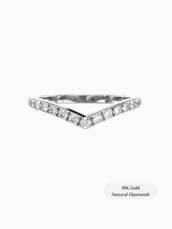 Zina Ring (Diamonds) - 18K White Gold
