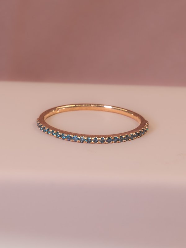 Yasmine Blue Treated Diamond Ring