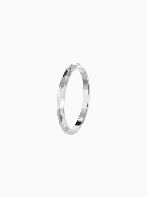 Ring - Wedding / Couple - Faceted Matte Surface (HERS)