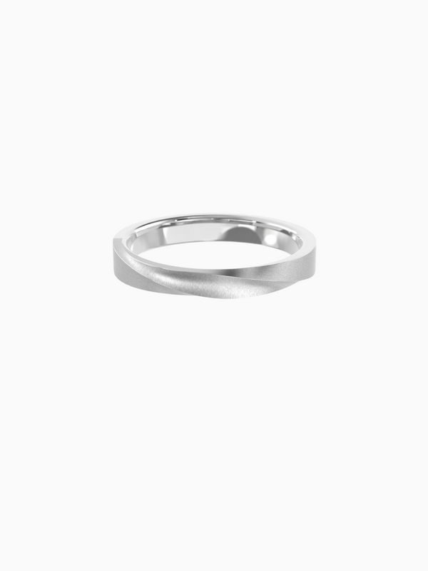 Ring - Wedding / Couple - Ribbon Twist Matte (HERS)