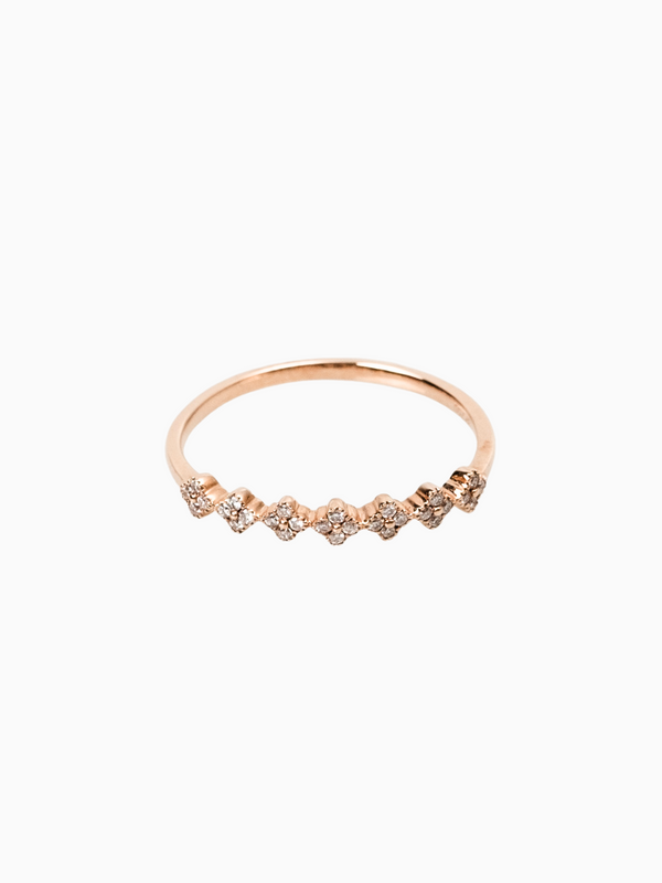Flora Diamond Ring - 18K Rose Gold