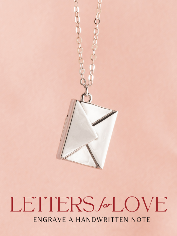 Letters To Love Necklace - Rhodium Plated