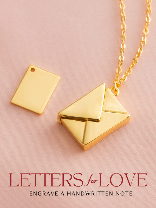Letters To Love Necklace - Yellow Gold Plated