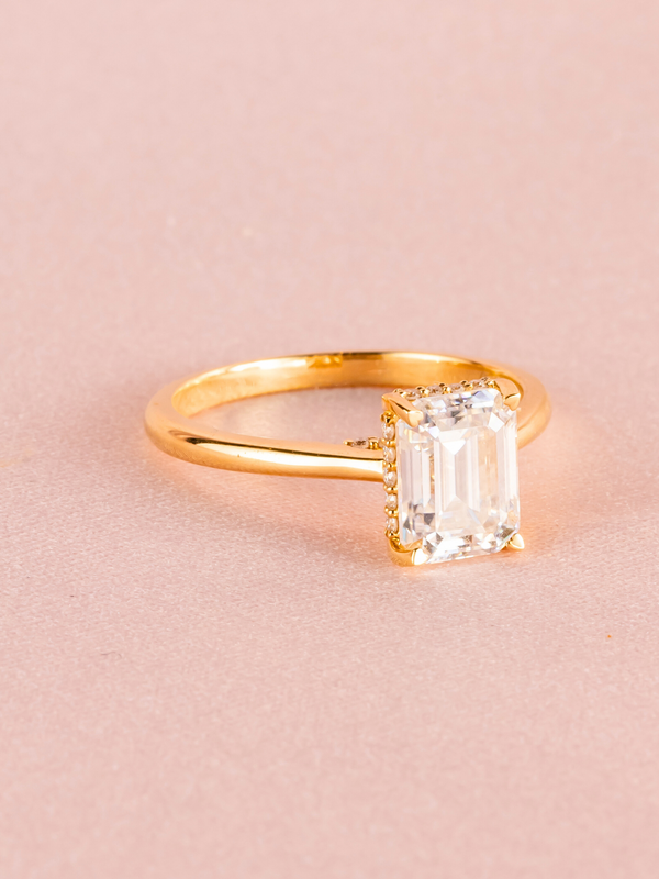 Jamie Ring - Moissanites - 18k Yellow Gold