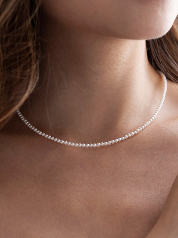 Freshwater Pearl Necklace (3 - 4mm Round)