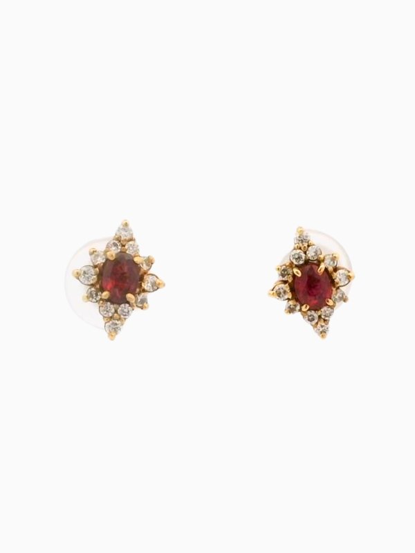 Ruby Star Earrings