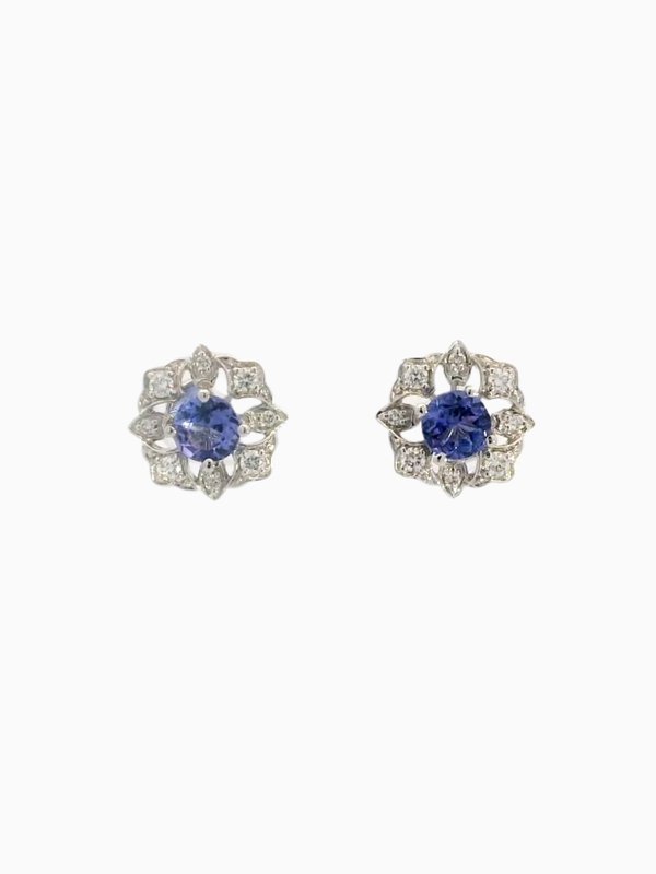 Tanzanite & Removable Janelle Jackets - 18k White Gold