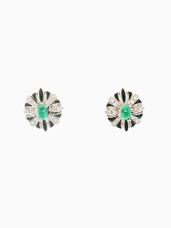 Emerald Earrings - 18k WG