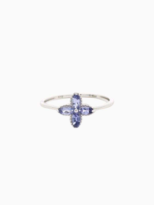 Tanzanite Floral Ring