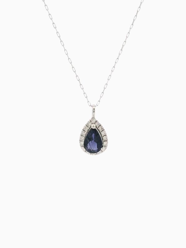 IOLITE Diamond Necklace (Teardrop)