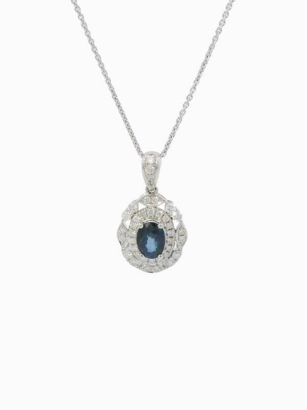 0.6 ct Sapphire Necklace