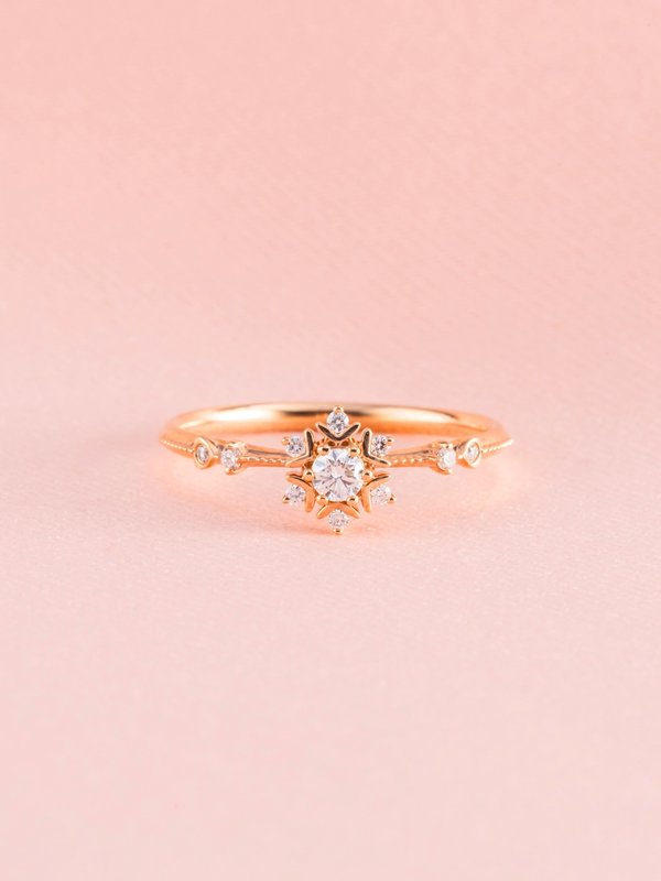 Elyn Ring - 18K Rose Gold (Natural Diamond)