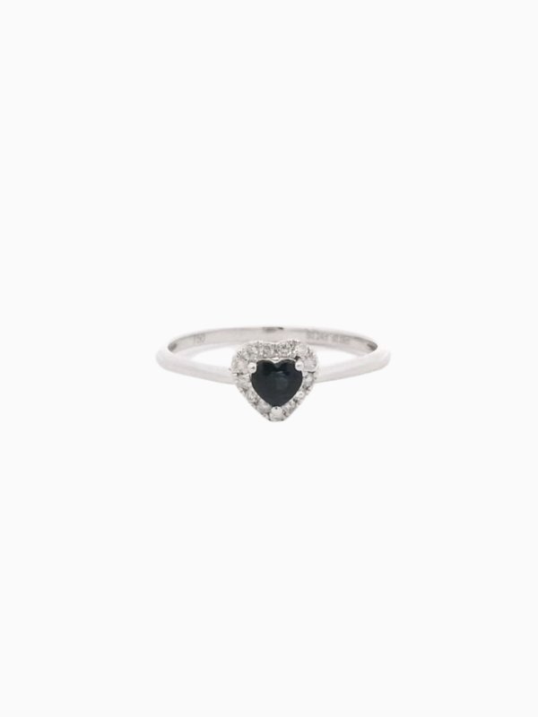 0.24ct Blue Sapphire Ring (Heart Shape)