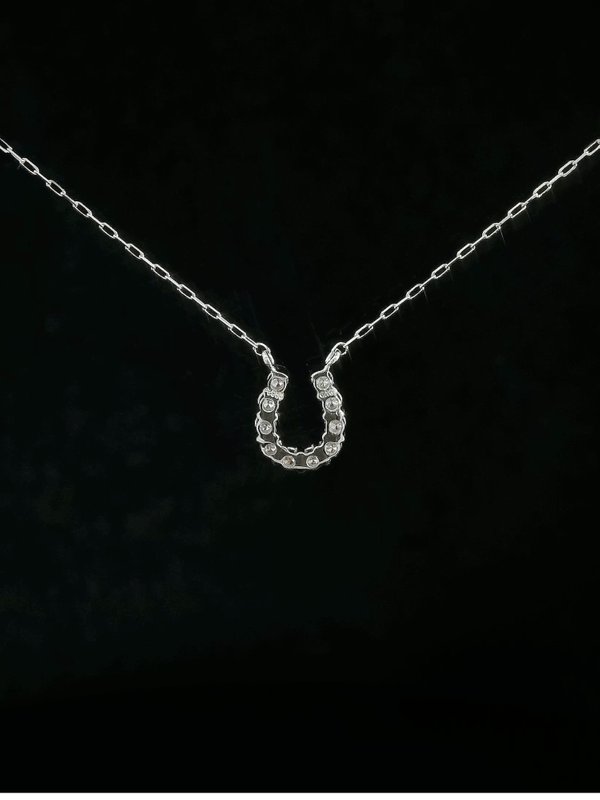 Horseshoe Pendant - Platinum