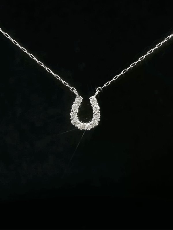 Horseshoe Pendant - Platinum