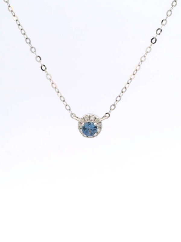 Blue Sapphire Necklace (Round)