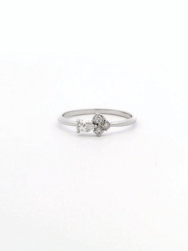 Natural Diamond Cluster Ring