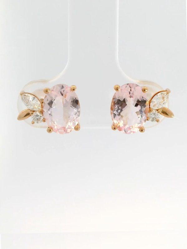 Floral Earrings - 18K Rose Gold