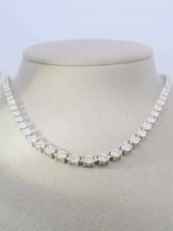 Lab Diamond Tennis Necklace - 14.44CT (88 pcs)