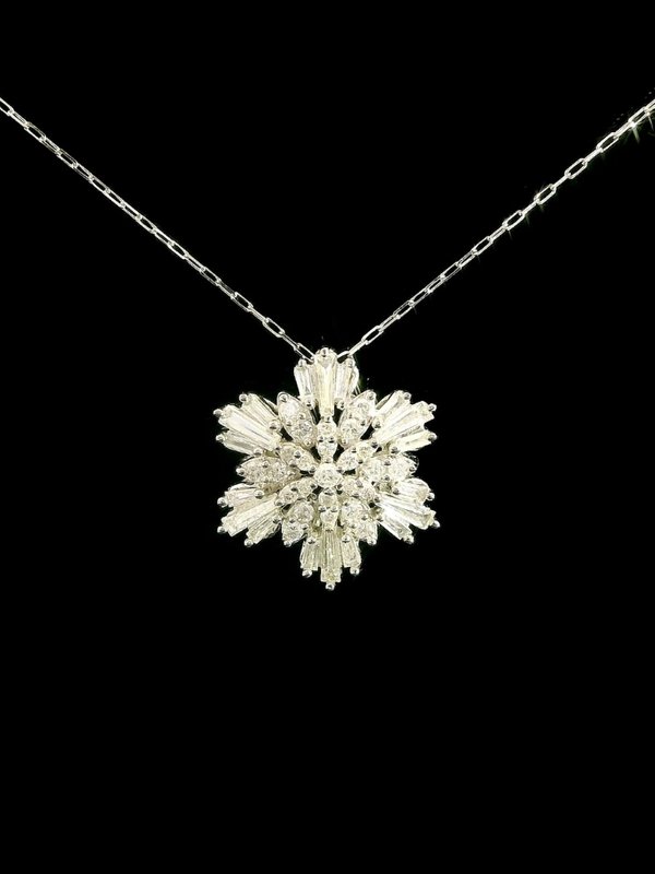 0.35 ct Snowflake Diamond Pendant