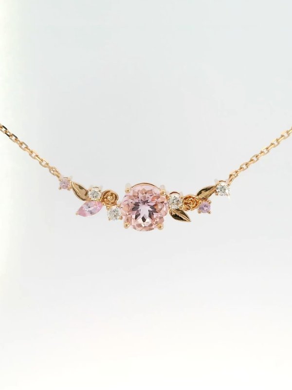 Floral Necklace - 18K Rose Gold