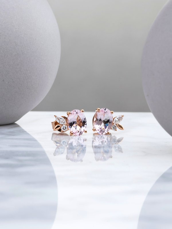 Floral Earrings - 18K Rose Gold