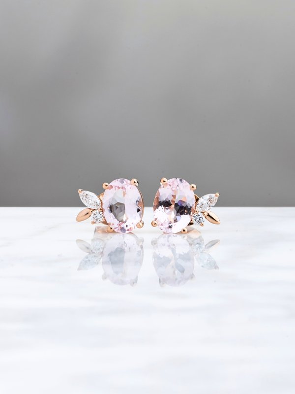 Floral Earrings - 18K Rose Gold