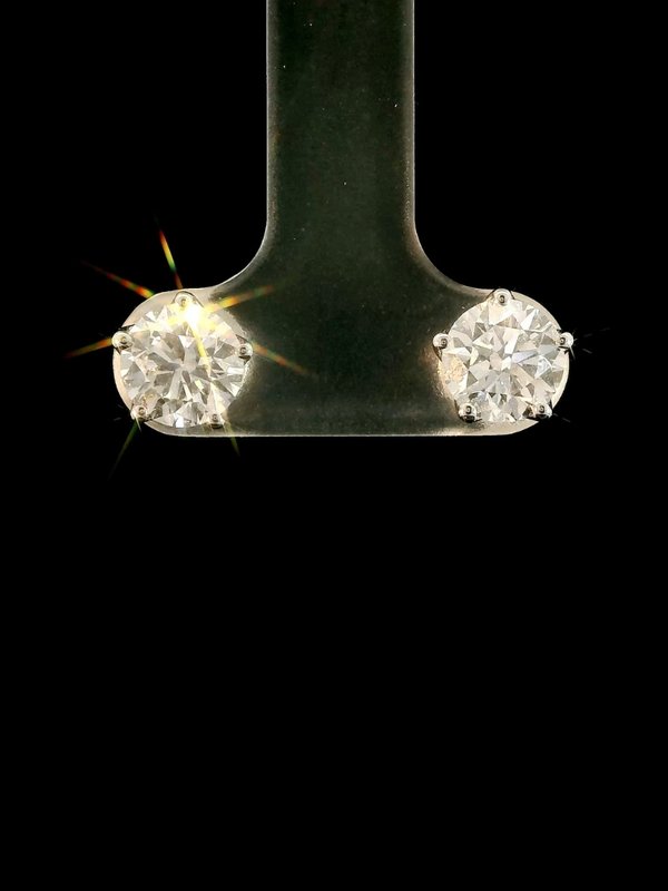 Lab Grown Diamond Earrings - 1 / 1.5 / 2 Carat (5 Prongs)