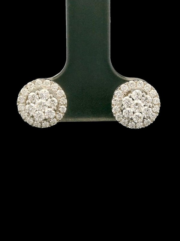 Lab Grown Diamond Earrings - Halo Design