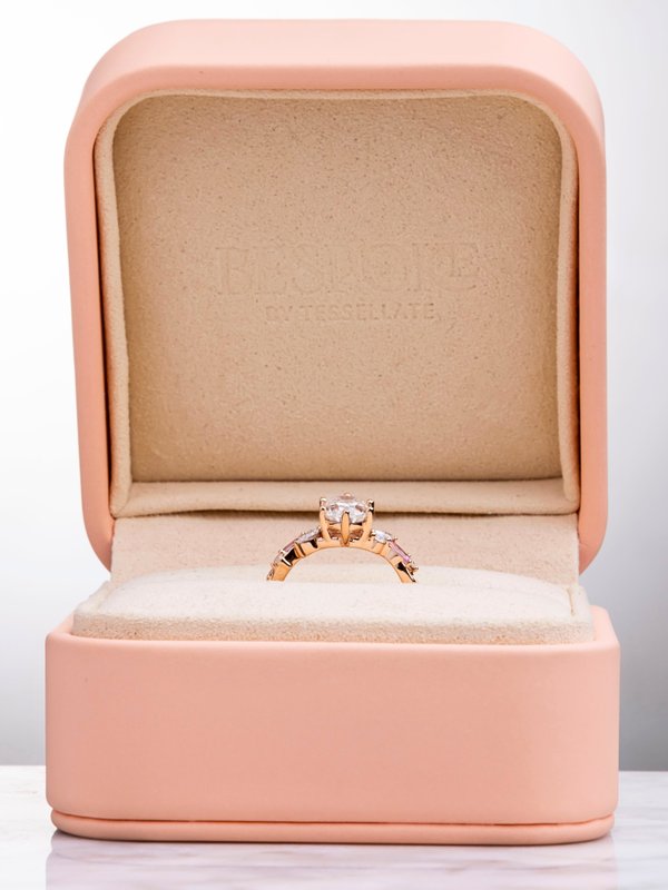 Jovyn Ring-Sapphires and Moissanites-18K Rose Gold