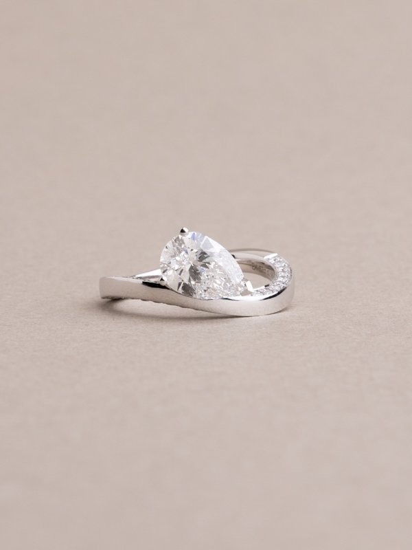 Sara Ring - 1.52Ct Lab Grown Diamond - 14k White Gold