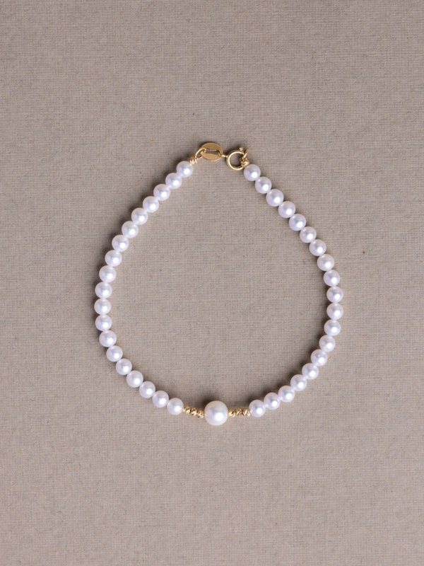 Jess Freshwater Pearl - 18K Yellow Gold Bracelet