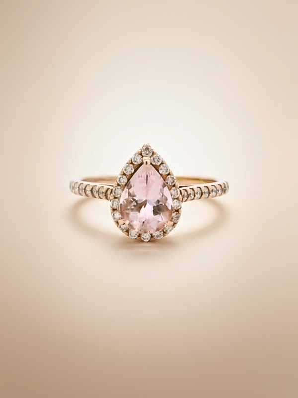 Jessie Ring - Morganite & Diamond - 18K Rose Gold