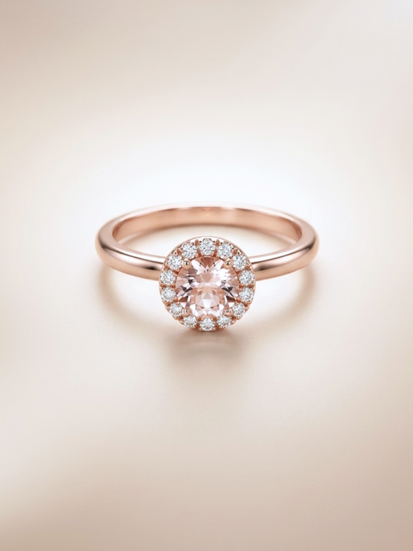 Lydia Ring (Rose Quartz) - Rose Gold Plated