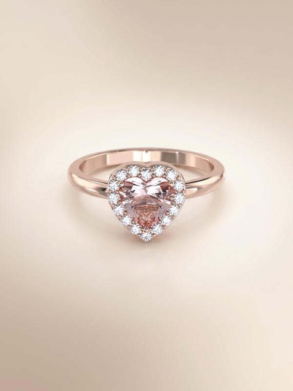 Leanne Ring (Rose Quartz) - Rose Gold Plated